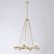 Global Views Shiny Brass Six Light Chandelier DSC
