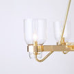 Global Views Shiny Brass Six Light Chandelier DSC