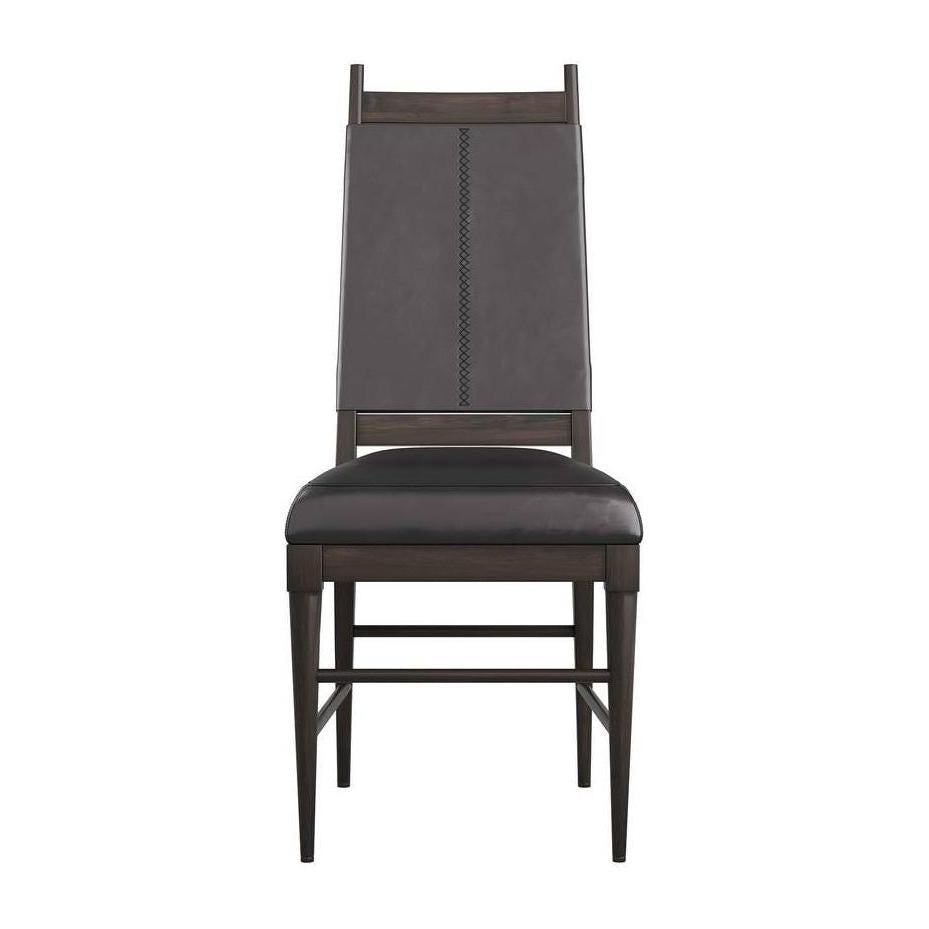 Arteriors Keegan Black Leather Chair