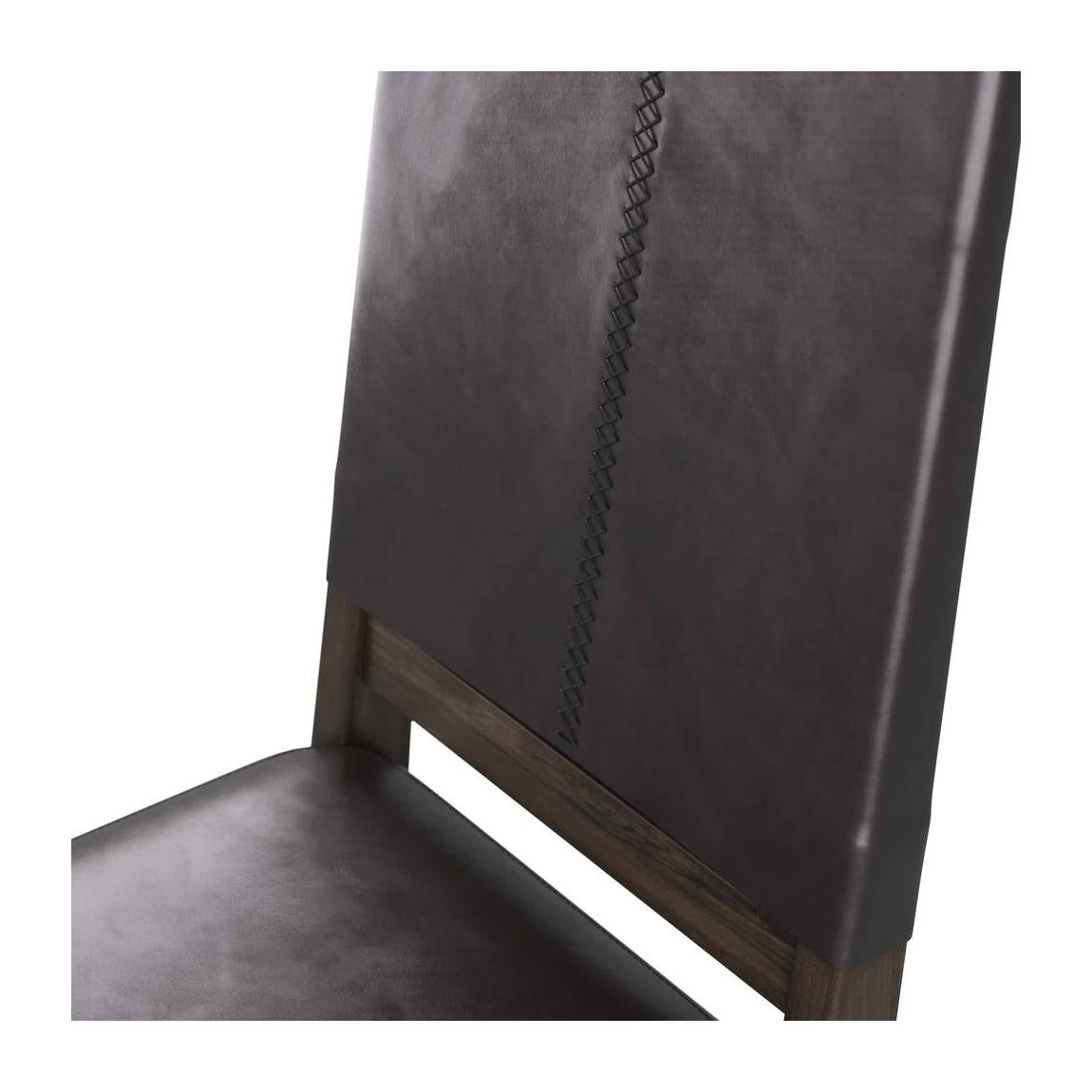 Arteriors Keegan Black Leather Chair