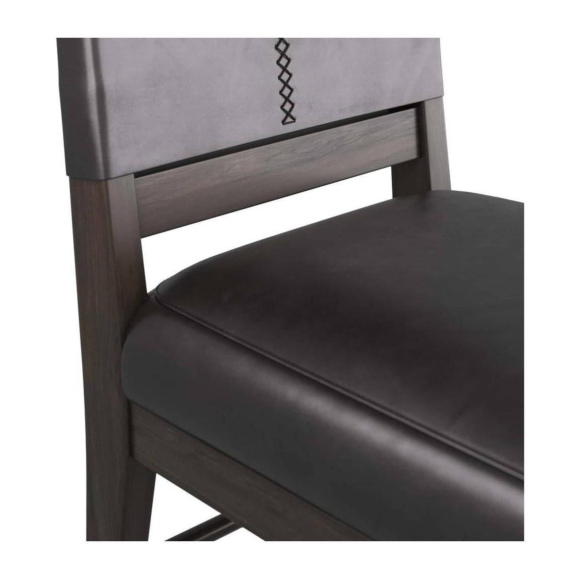 Arteriors Keegan Black Leather Chair