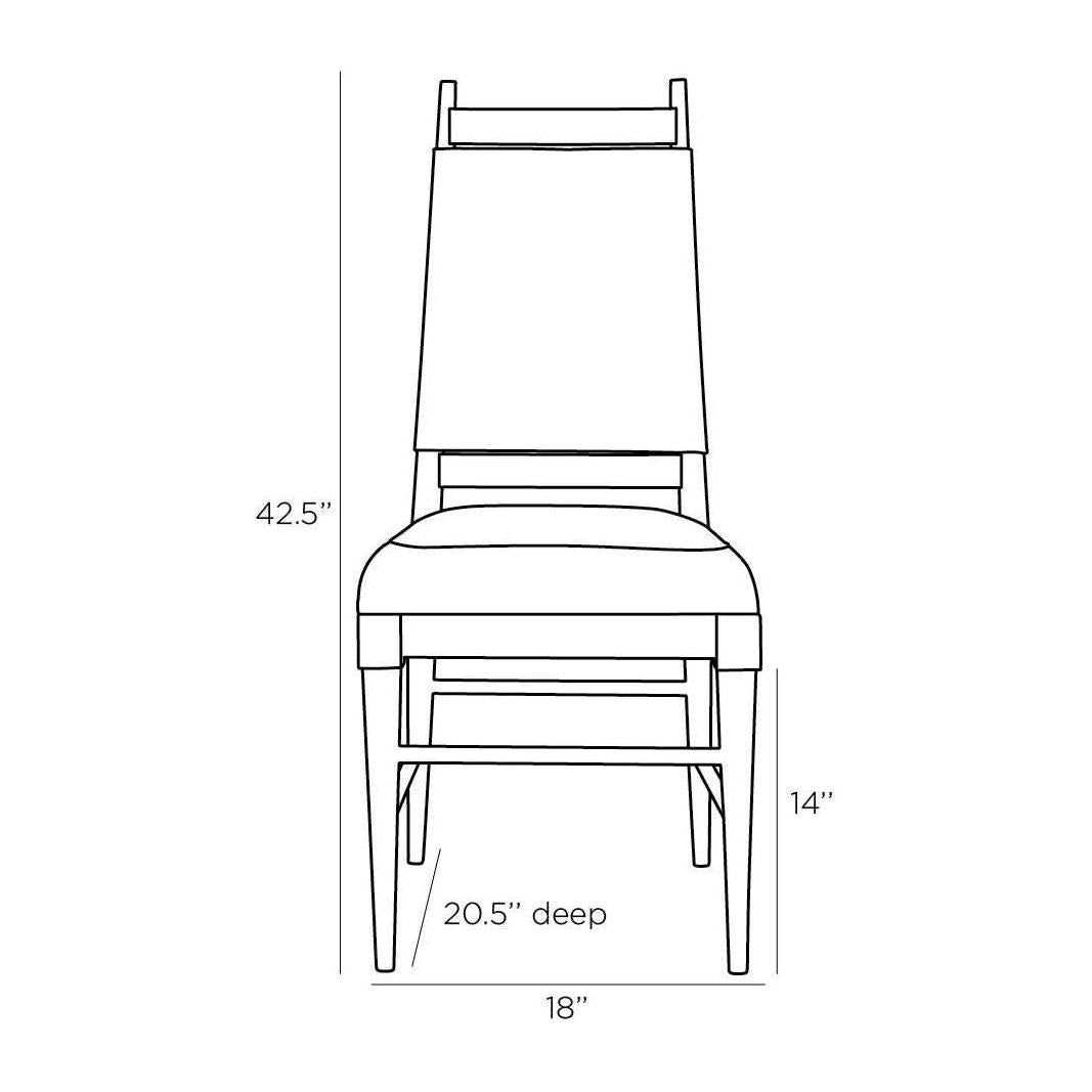 Arteriors Keegan Black Leather Chair
