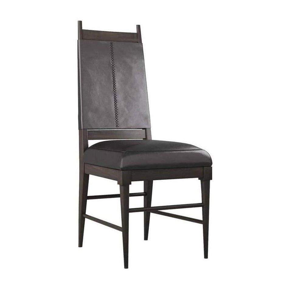 Arteriors Keegan Black Leather Chair