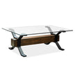 Magnussen Home Sawyer Toasted Nutmeg And Smoked Iron Rectangular Cocktail Table