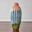 Global Views Watercolor Fluted Jar with Lid