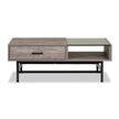 Magnussen Home Fenwick Whitetail Brown And Smoke Glass Rectangular Lift Top Cocktail Table
