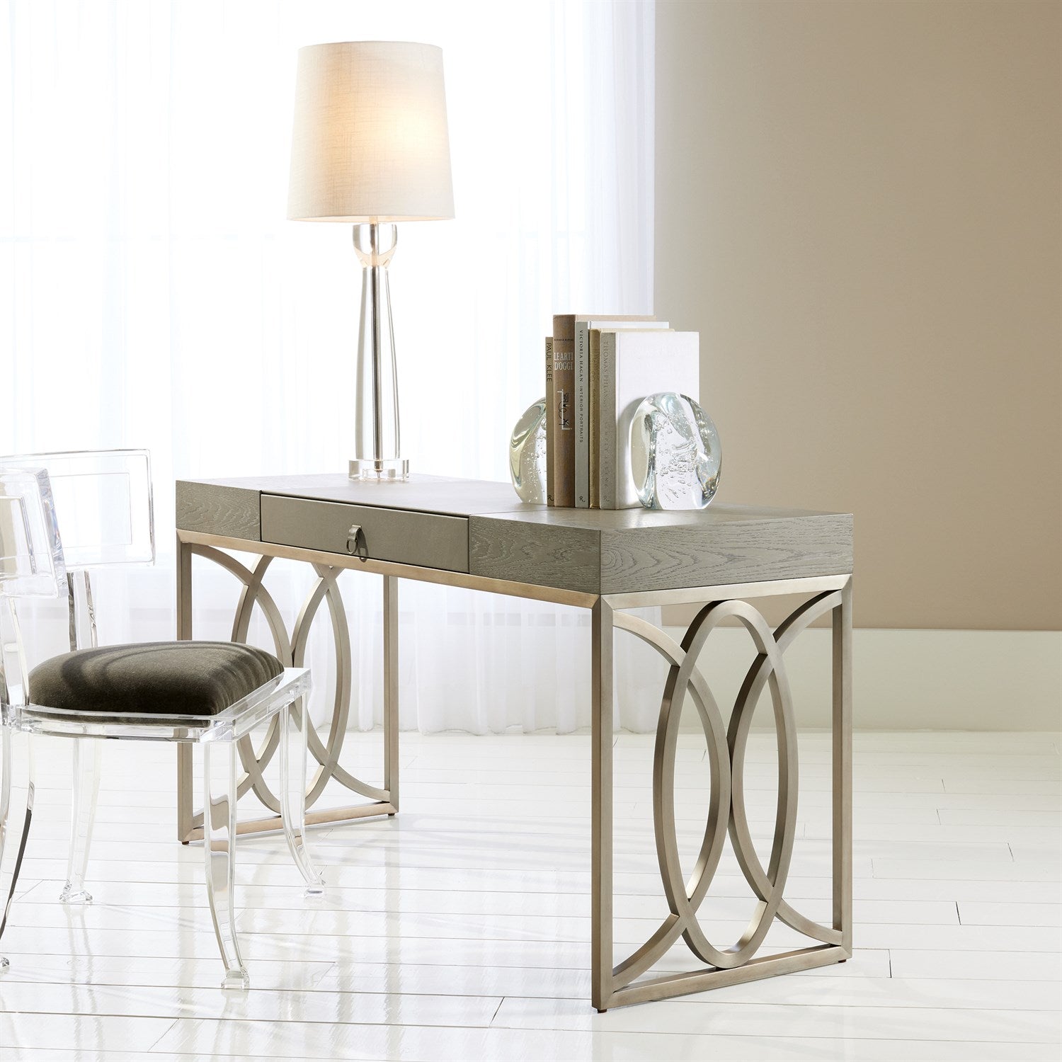 Global Views Modern Crystal Column Lamp