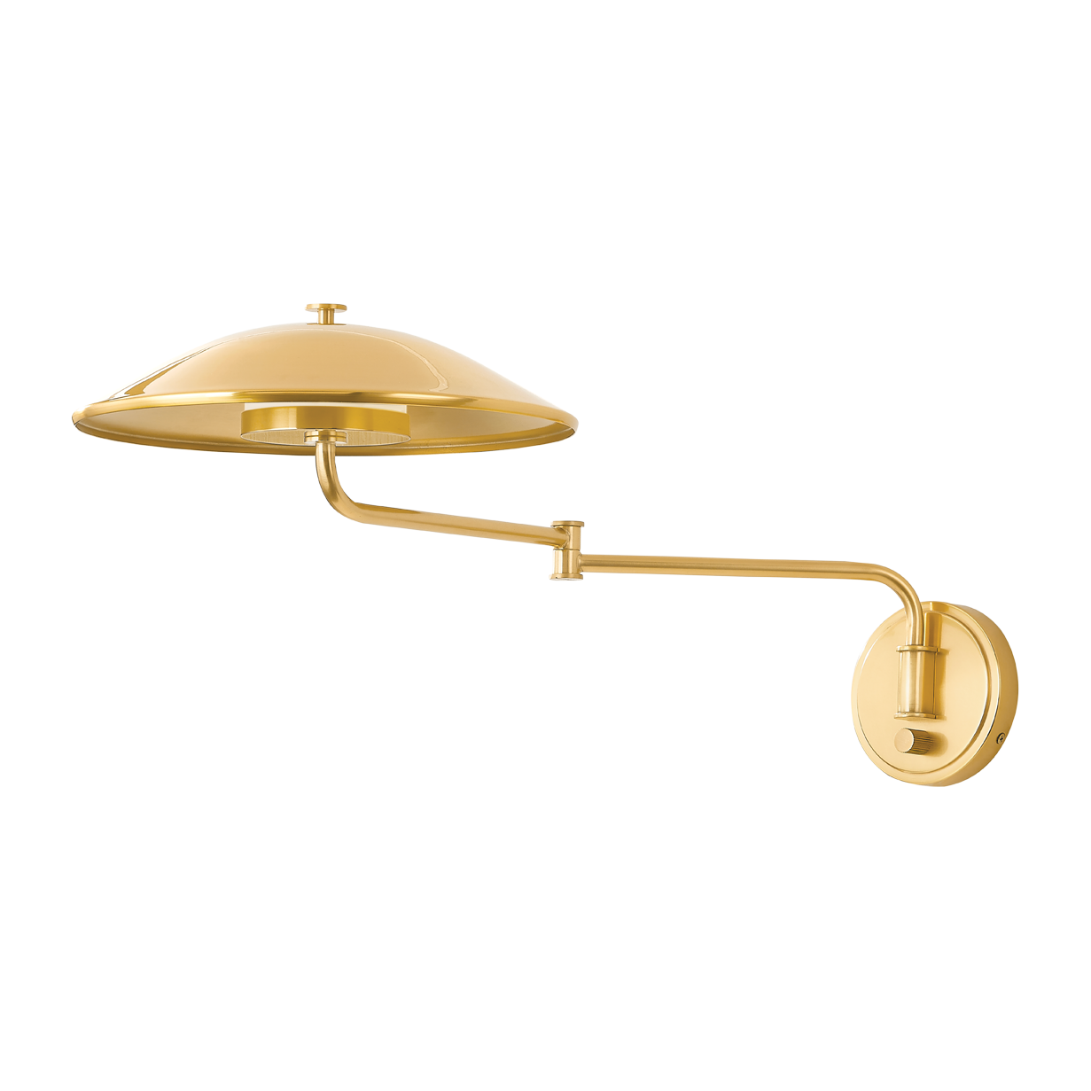 Hudson Valley Lighting Brockville 1 Light 11.75 inch Aged Brass Plug-in Sconce Wall Light