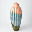 Global Views Watercolor Fluted Jar with Lid