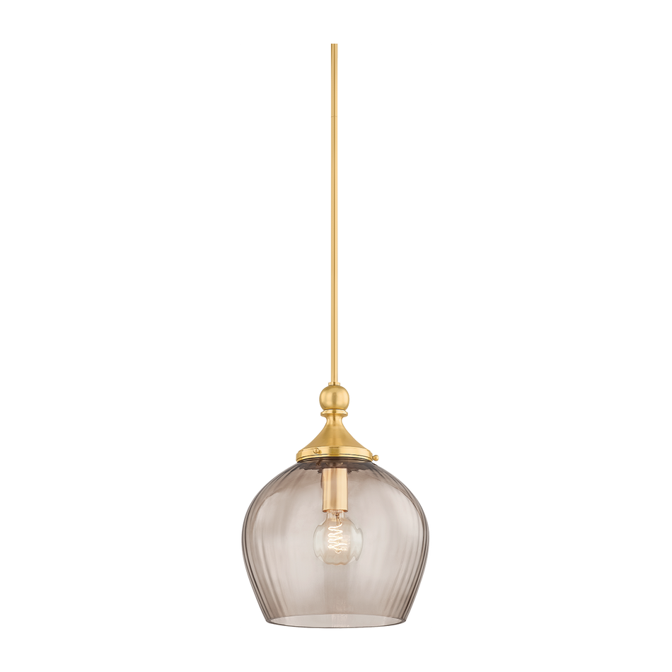 Hudson Valley Lighting Chatton 1 Light 12 inch Aged Brass Pendant Ceiling Light