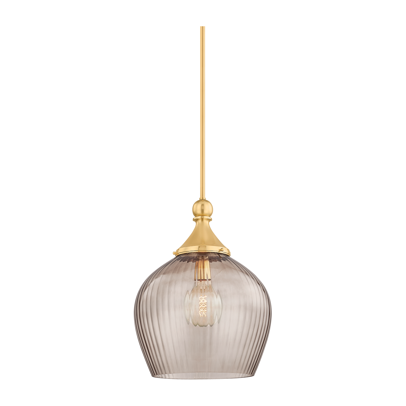 Hudson Valley Lighting Chatton 1 Light Aged Brass Pendant Ceiling Light