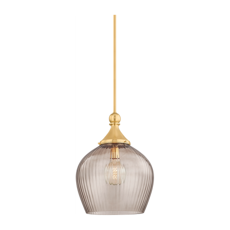 Hudson Valley Lighting Chatton 1 Light Aged Brass Pendant Ceiling Light