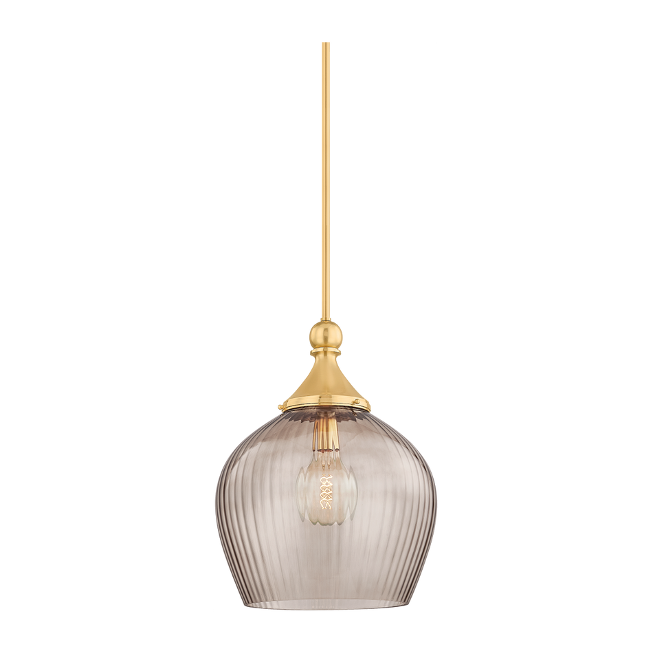 Hudson Valley Lighting Chatton 1 Light Aged Brass Pendant Ceiling Light