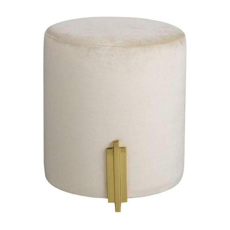 Arteriors Warby Ottoman Sterling Velvet