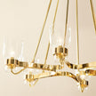 Global Views Shiny Brass Six Light Chandelier DSC
