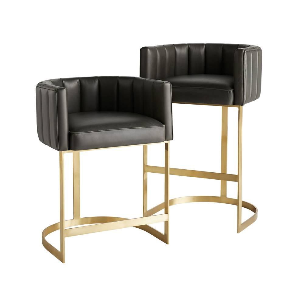 Arteriors Tatum Black Counter Stool