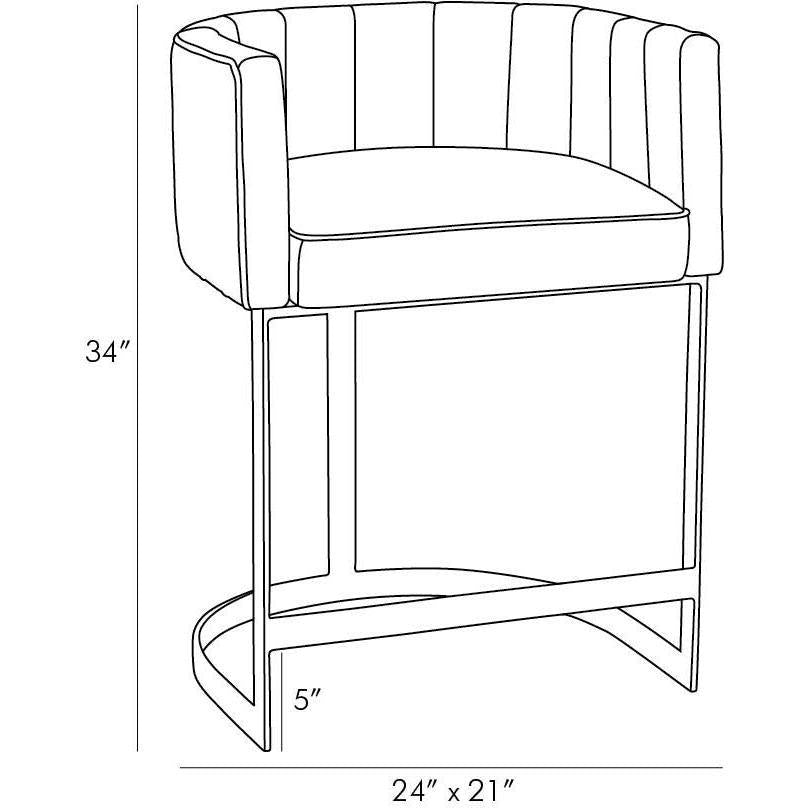 Arteriors Tatum Black Counter Stool