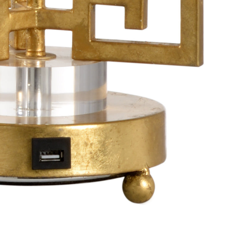 Chelsea House Greek Key Gold Table Lamp
