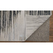 Feizy Micah 39LRF Modern Diamond Rug in Black/Silver/Taupe