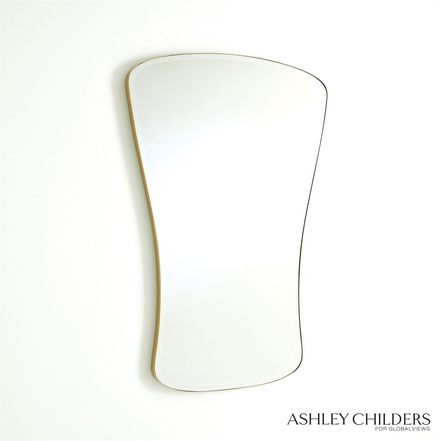 Global Views Simple Satin Brass Key Mirror