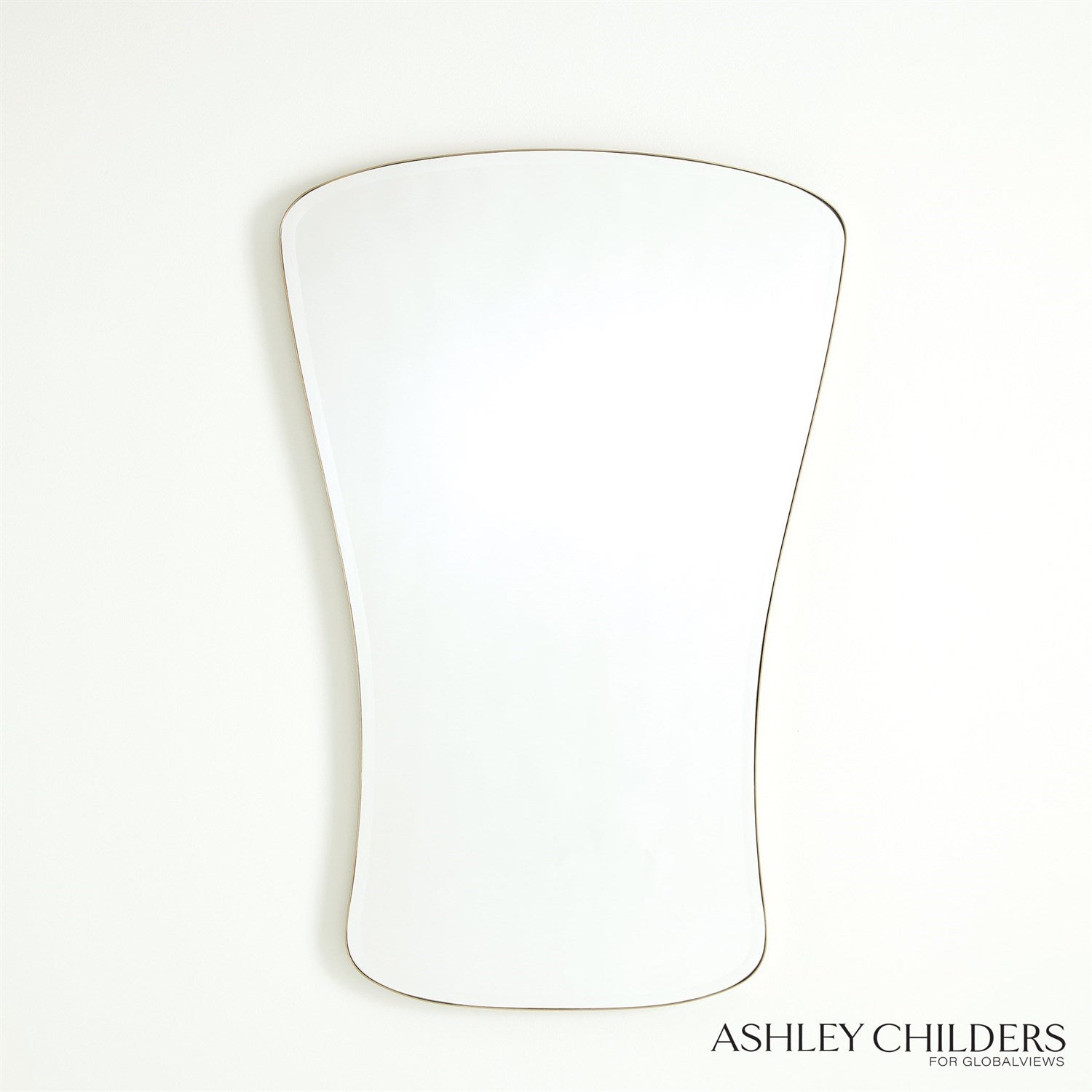 Global Views Simple Satin Brass Key Mirror