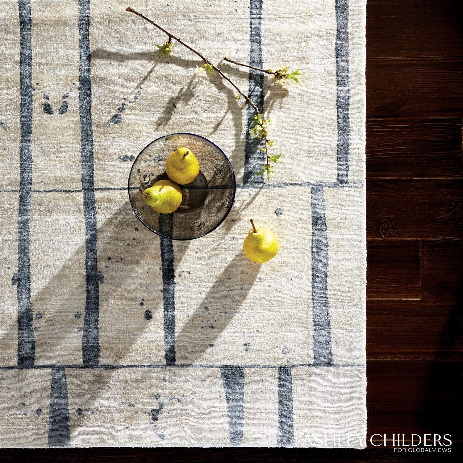 Global Views Blue Taupe Genome Rug