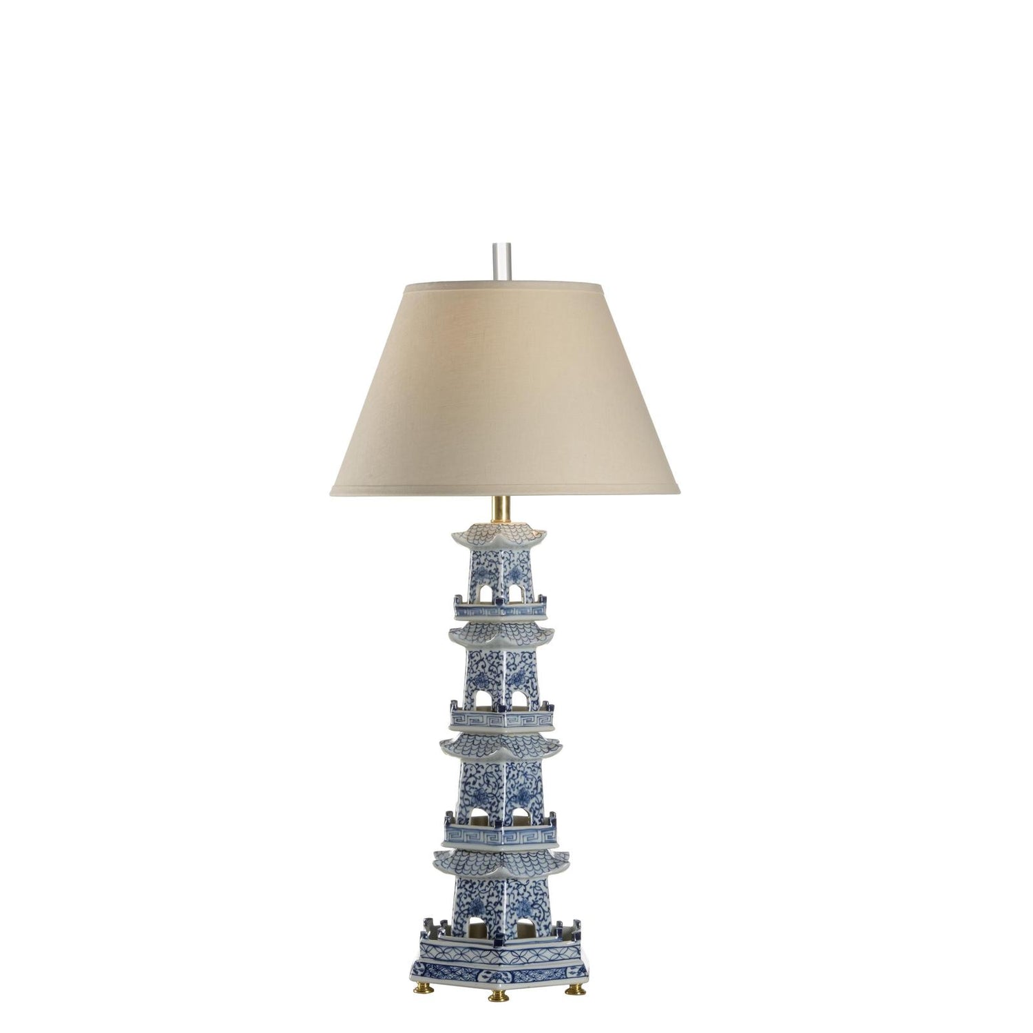 Chelsea House Pagoda Blue and White Table Lamp