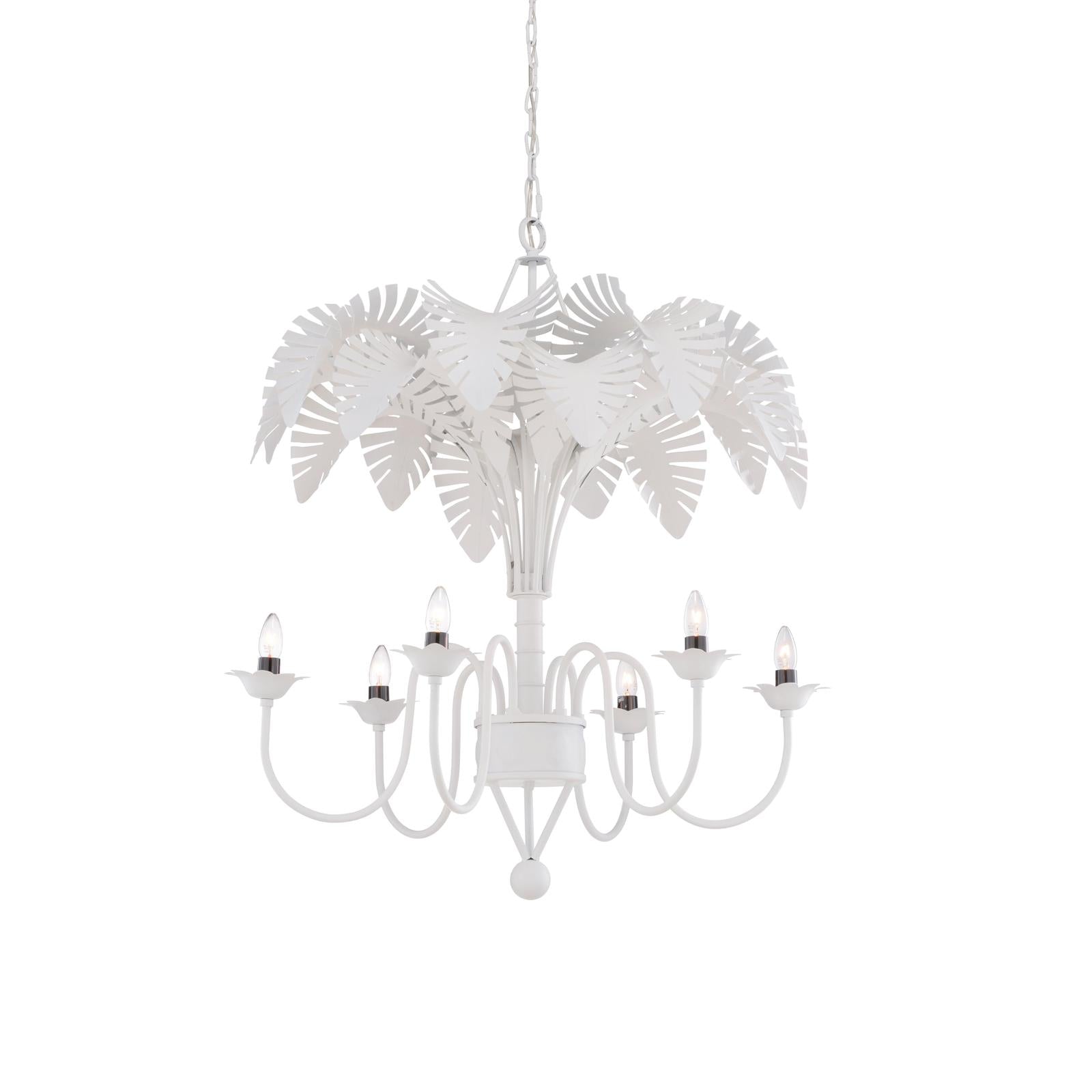 Chelsea House Fern White Chandelier
