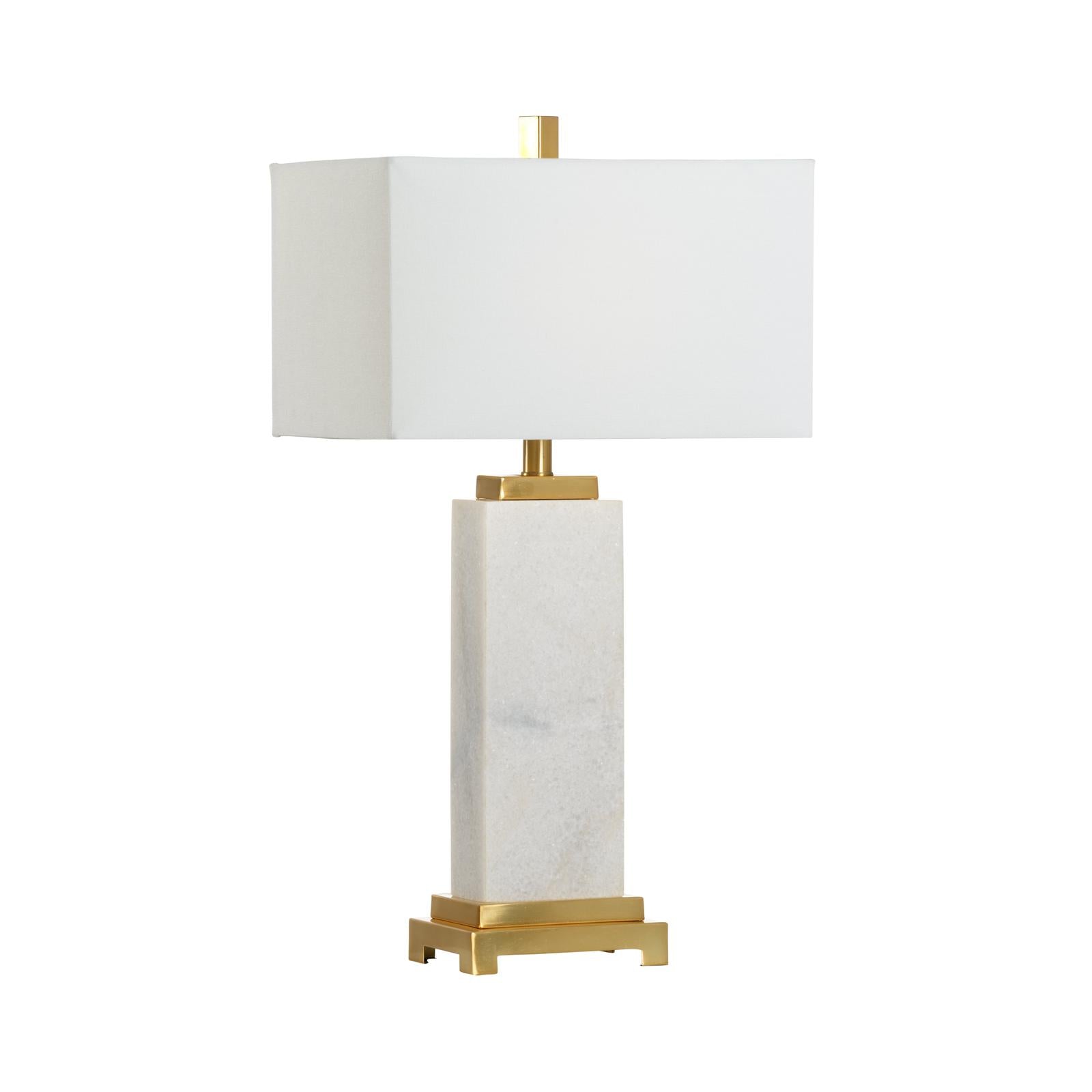 Chelsea House White Kennedy Marble Table Lamp