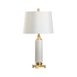 Chelsea House Round White Crosby Table Lamp