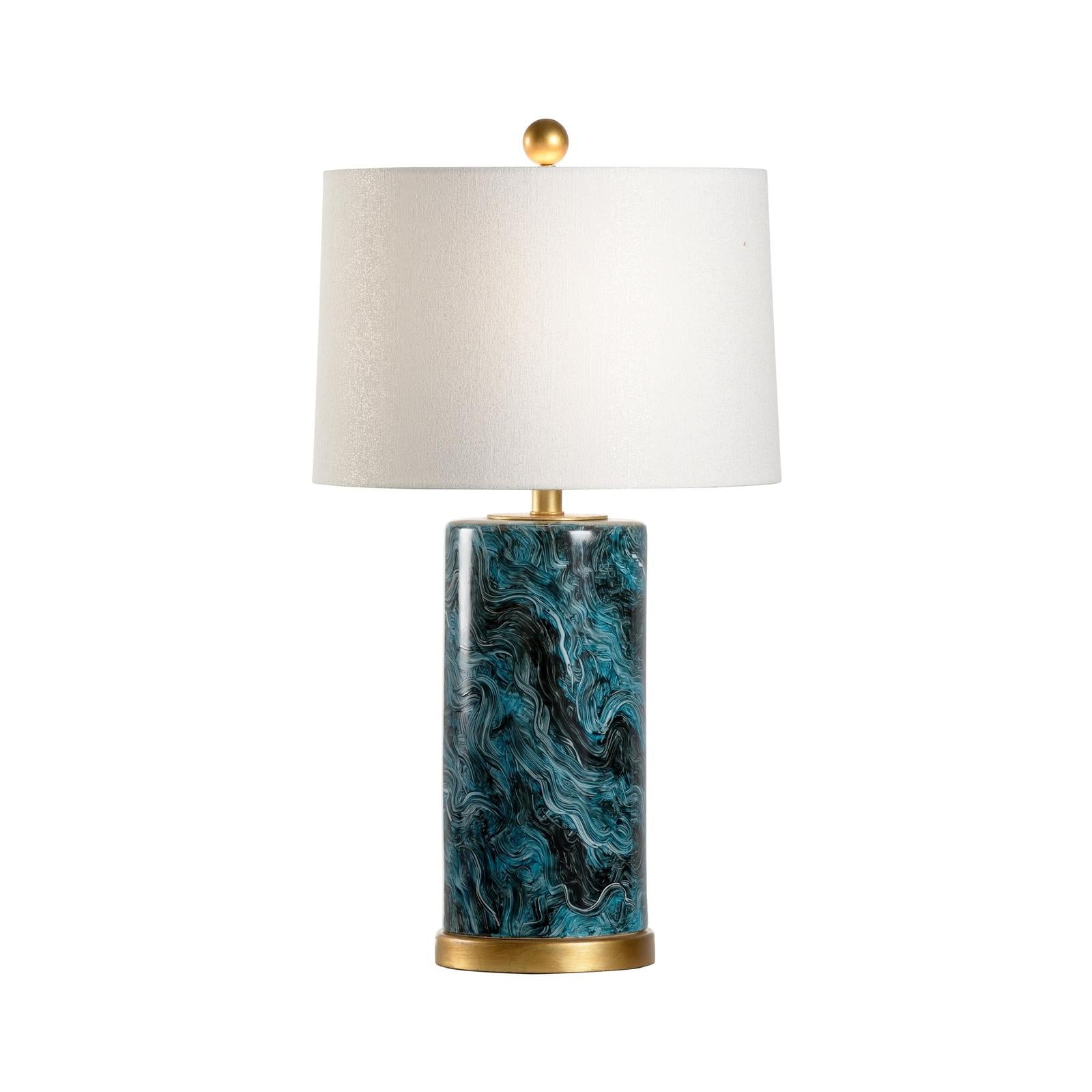 Chelsea House Malachite Cylinder Table Lamp