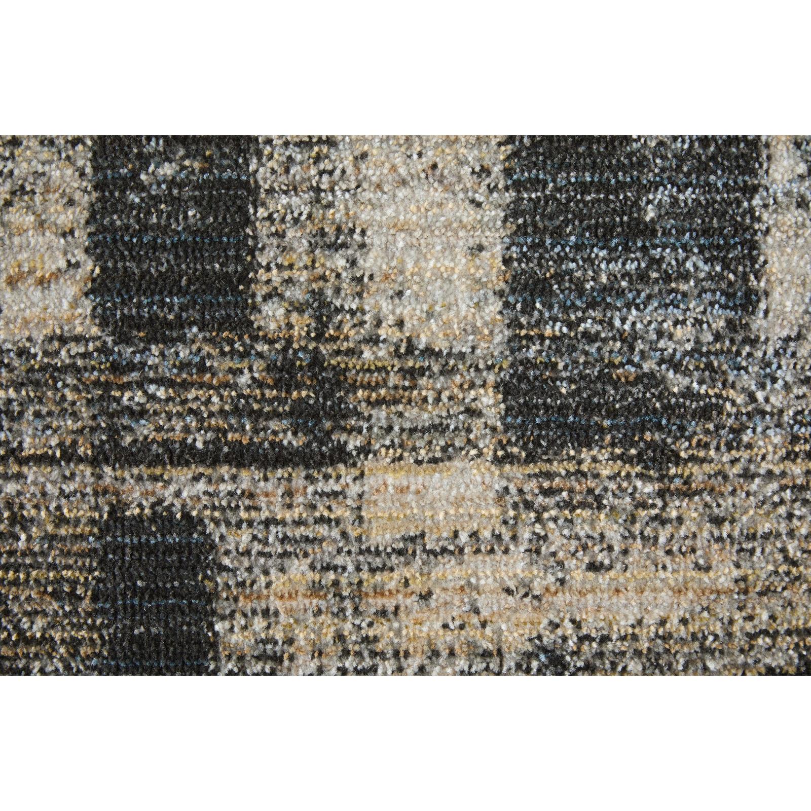 Feizy Greenwich 39U3F Modern Geometric, Black/Ivory/Blue, Rug