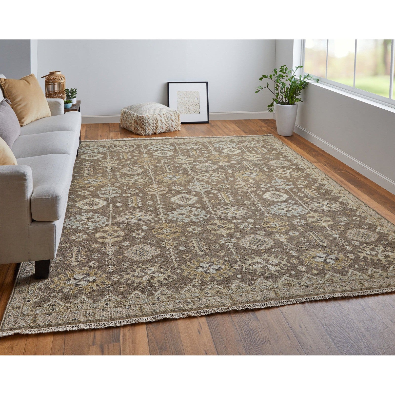 Feizy Corbitt 0610F Traditional Oriental in Brown/Ivory