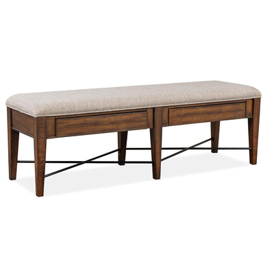 Magnussen Home Bay Creek Toasted Nutmeg Upholstered Bench