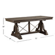 Magnussen Home Westley Falls Graphite Extendable Trestle Dining Table