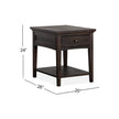 Magnussen Home Westley Falls Graphite Rectangular End Table
