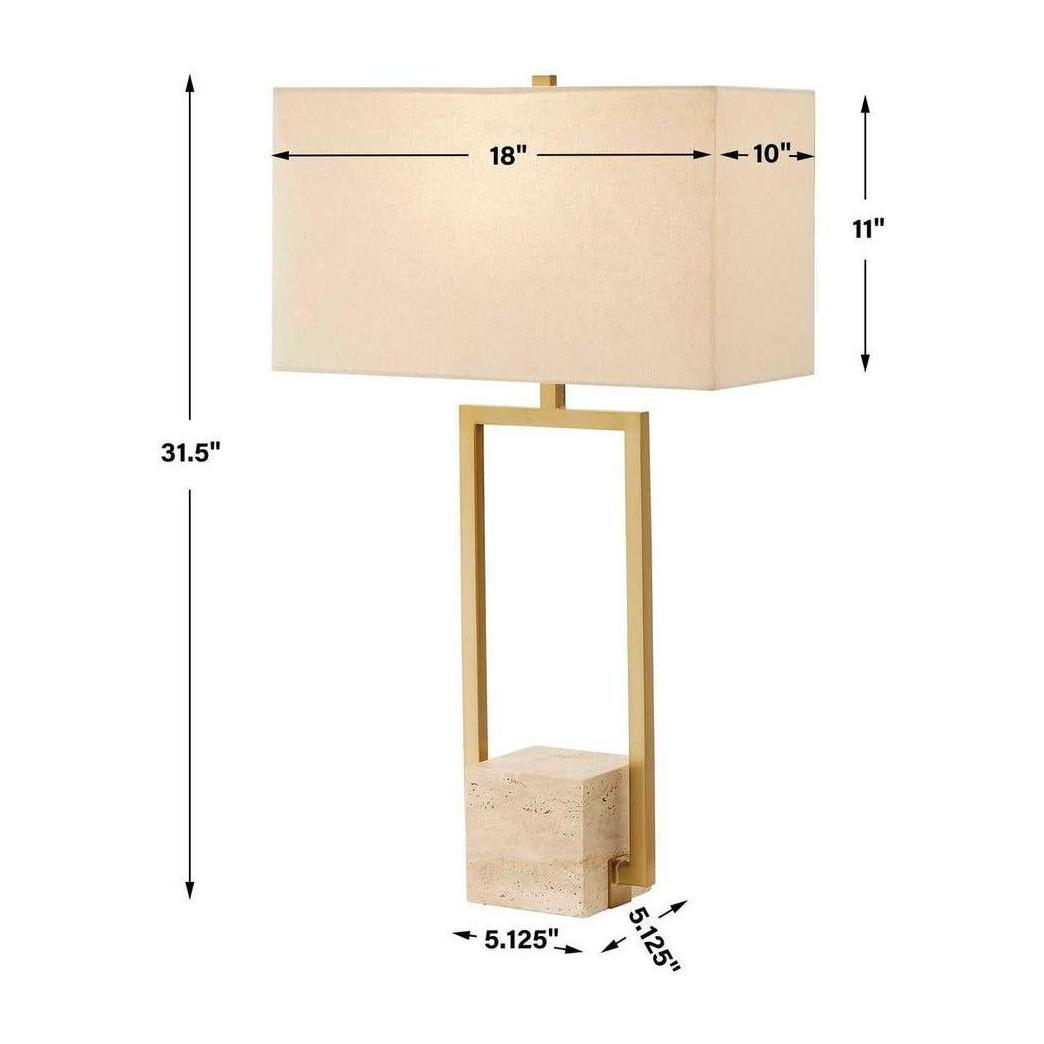 Uttermost Warrick Modern Travertine Table Lamp