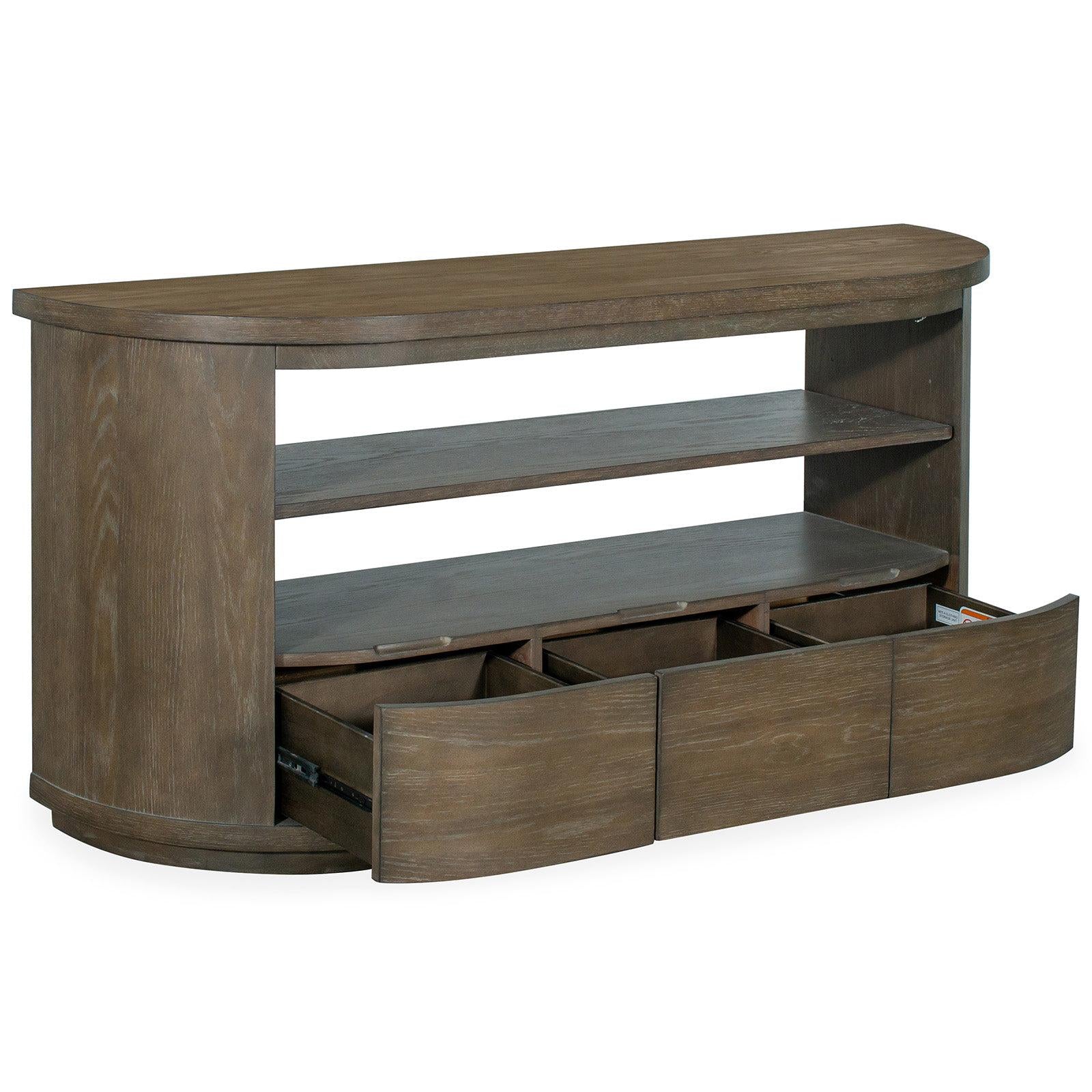 Magnussen Home Bosley Lt. Brown Porpoise Demilune Console
