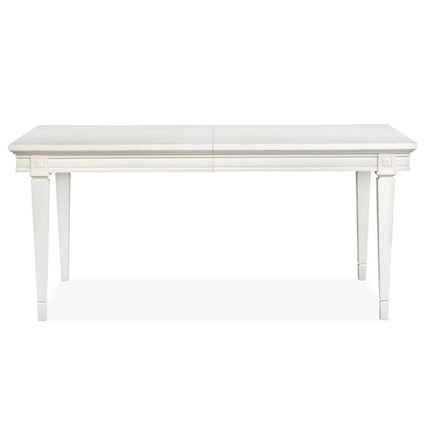 Magnussen Home Willowbrook Egg Shell White Extendable Rectangular Dining Table