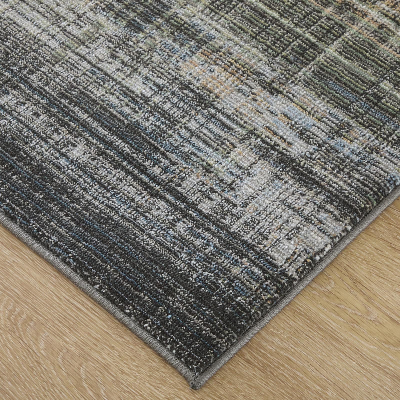 Feizy Greenwich 39U2F Modern Gradient & Ombre, Green/Black/Ivory, Rug