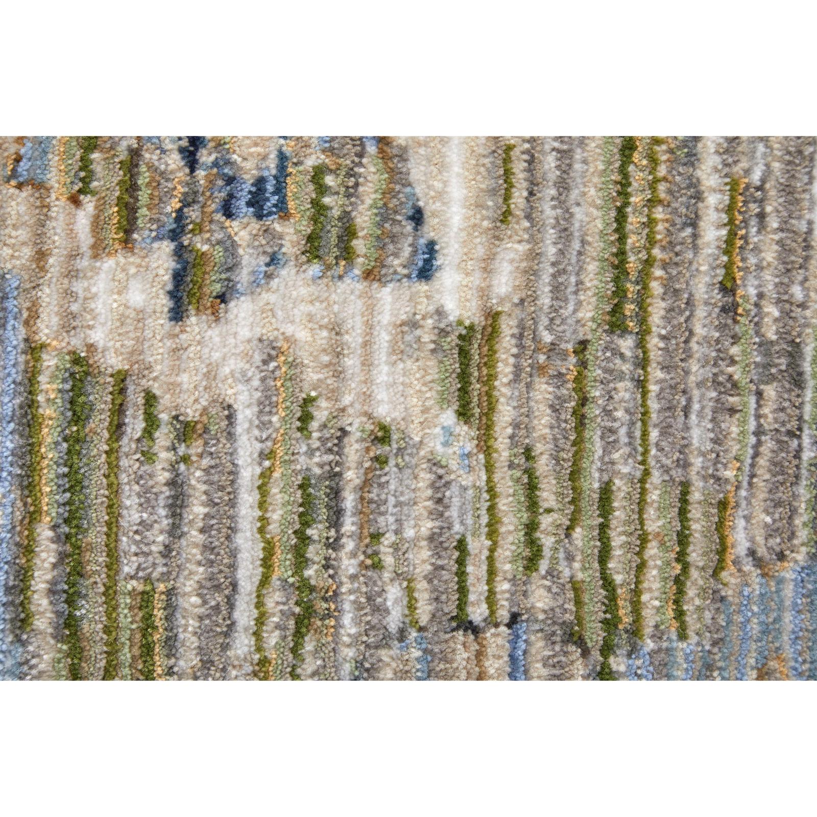 Feizy Melrose 39P3F Traditional Floral & Botanical Rug in Green/Ivory/Blue