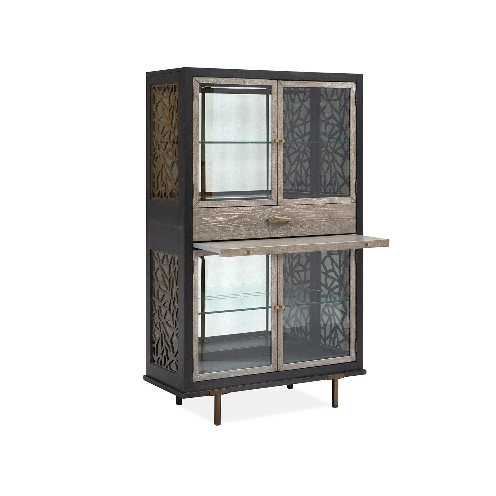 Magnussen Home Ryker Nocturn Black & Coventry Grey Display Cabinet