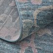Feizy Dartmouth 39QMF Transitional Abstract Rug in Blue/Ivory/Pink