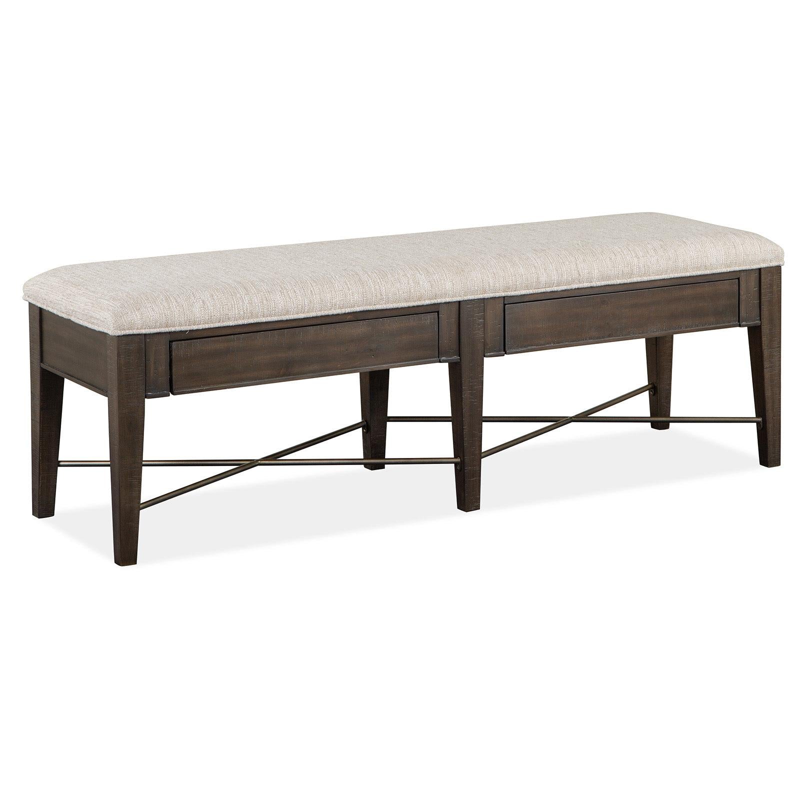 Magnussen Home Westley Falls Graphite Upholstered Bench