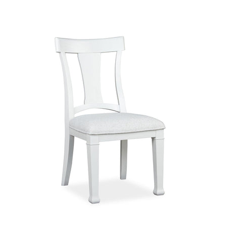 Magnussen Home Kingston Whisper White & Cerused Nutmeg Upholstered Side Chair Set of 2