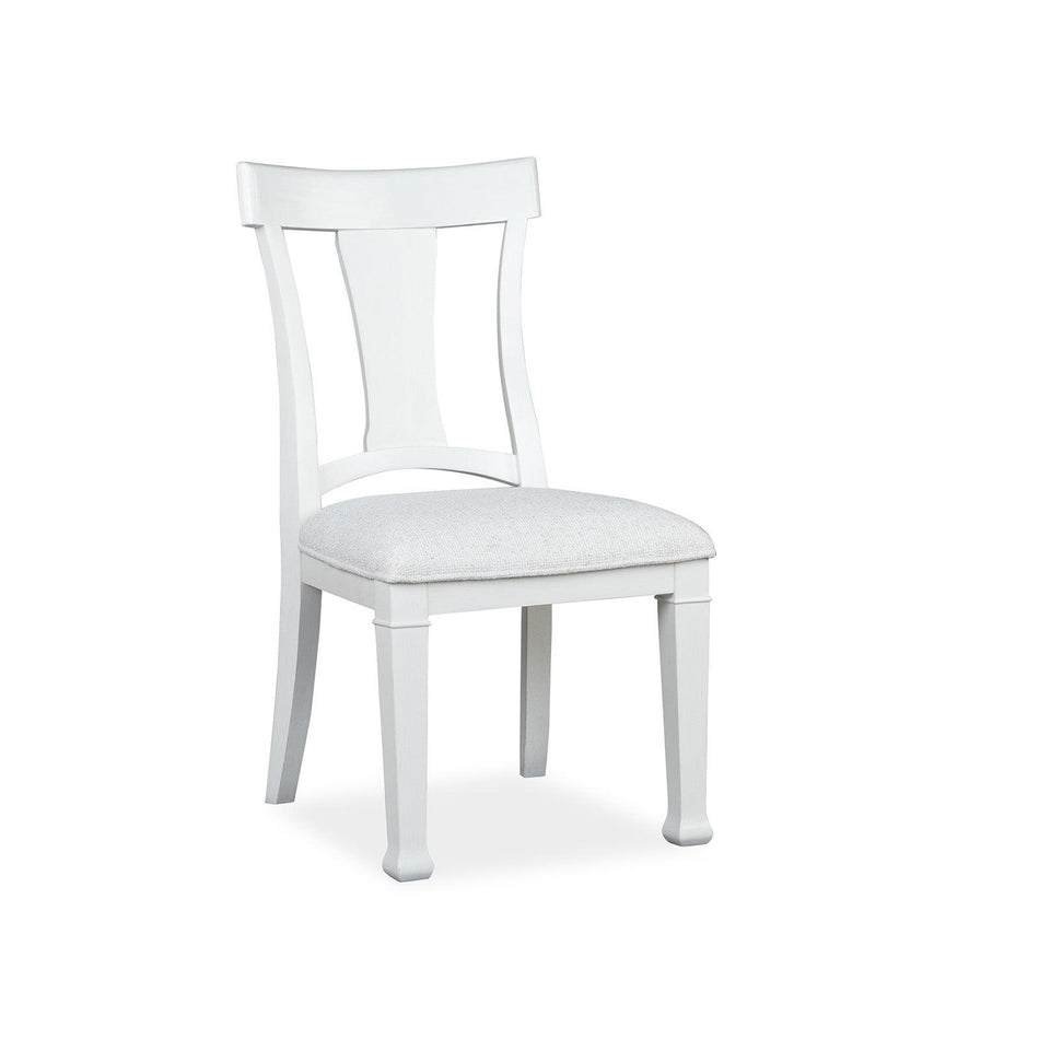 Magnussen Home Kingston Whisper White & Cerused Nutmeg Upholstered Side Chair Set of 2