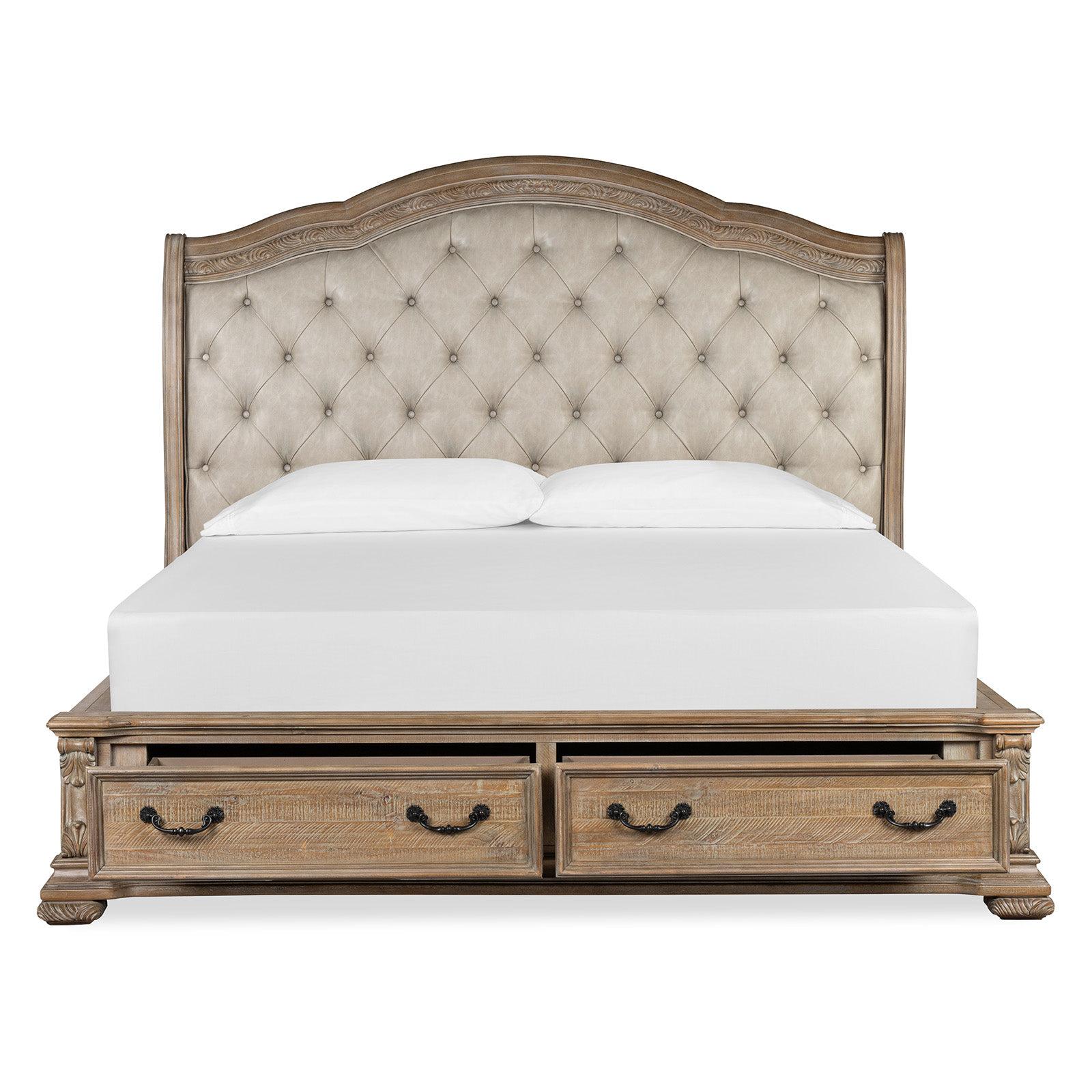 Magnussen Home Marisol Fawn Upholstered Sleigh Bed