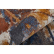 Feizy Gilmore 39MPF Modern Watercolor in Blue/Orange/Gray