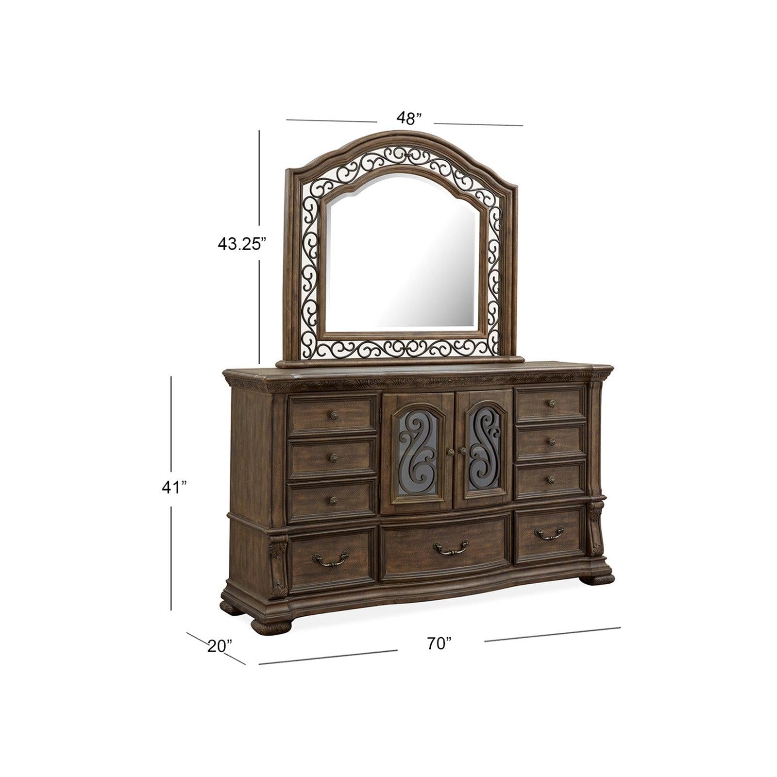 Magnussen Home Durango Willadeene Brown Drawer Dresser