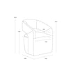 Sunpan Lloret Wheeled Dining Armchair, Amber